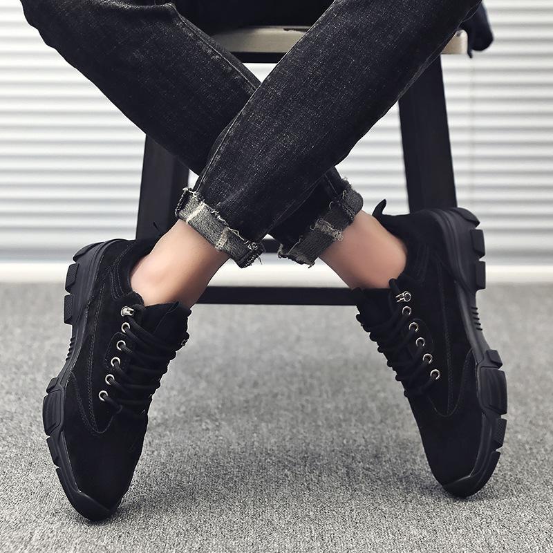 

Мужские ботинки зимняя обувь 2024 новые модные ботильоны из искусственной кожи обувь для походов на открытом воздухе пустынные ботинки осенние повседневные кроссовки мужские 44 чёрный