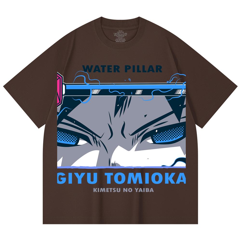 230 Gsm 100% Cotton Demon Slayer V10 Tomioka Print Unisex Heavy Cotton T Shirt