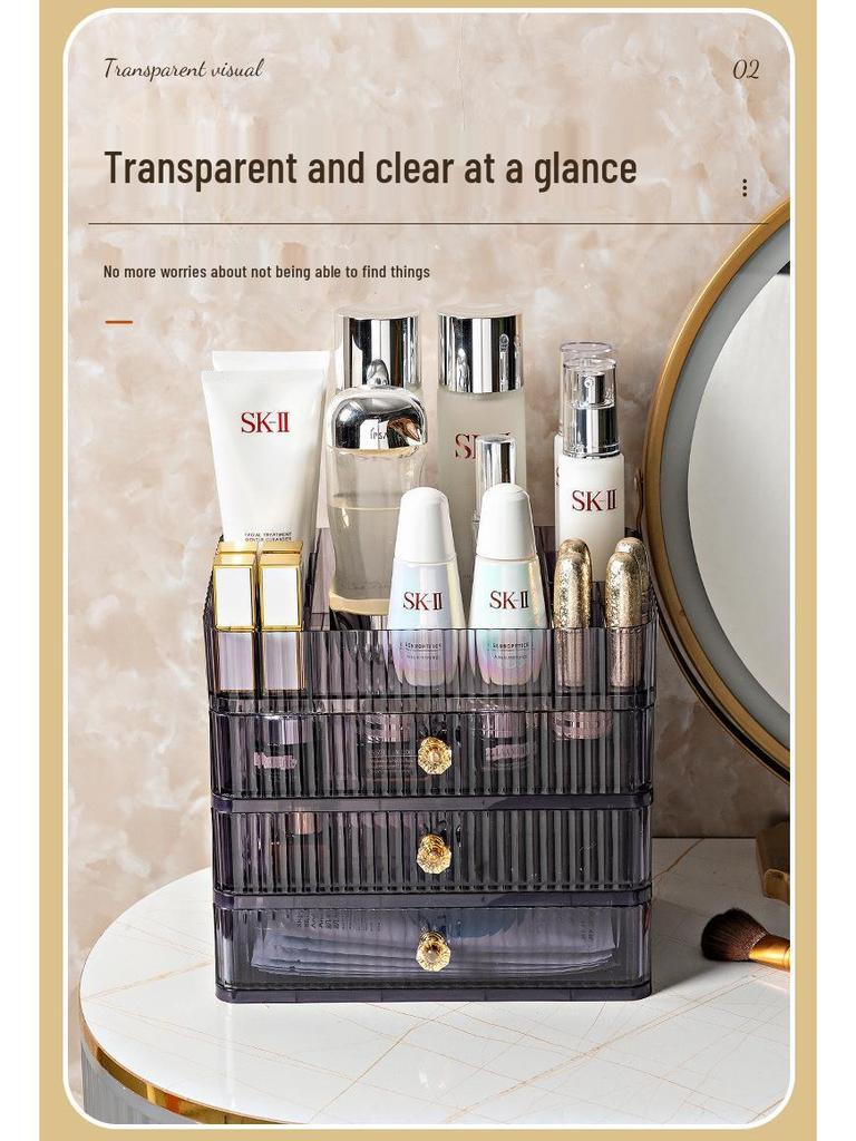 Multilayer Desktop Cosmetic & Jewelry Organizer with Drawer