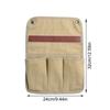 Outdoor Seat Organizers Bag with Triple Pockets Canvas Texture Effortlessly Attachments Foldable for Travel Storage