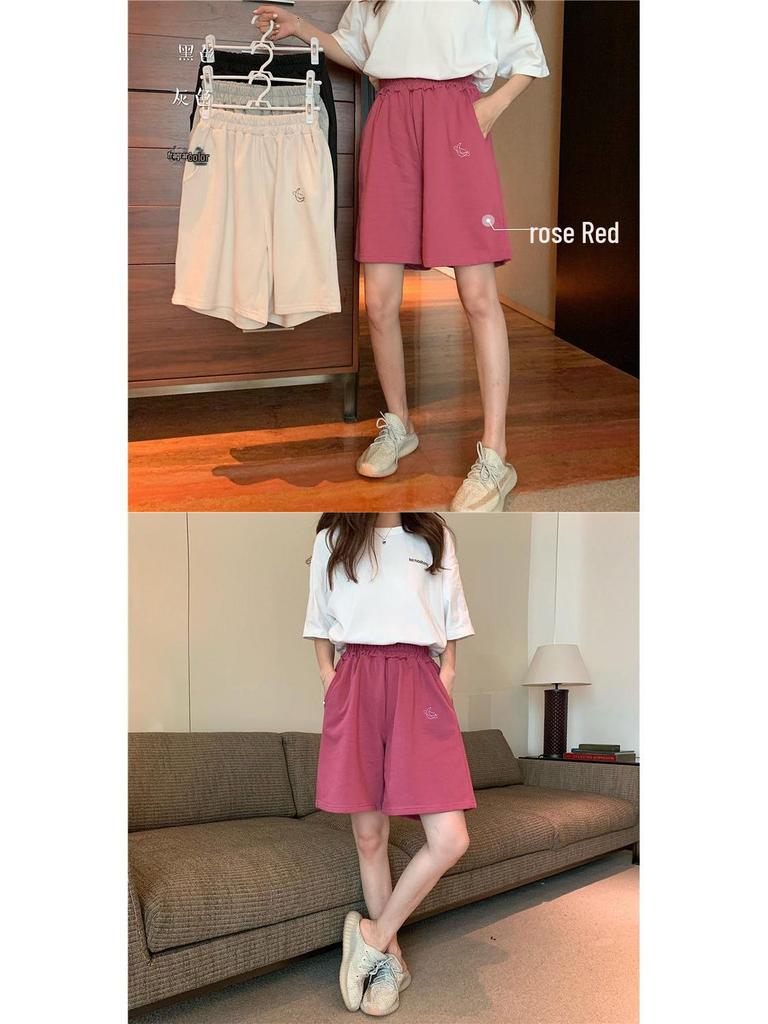 Women's High-Waist Korean Style Casual Summer Shorts - 2024 Trend for Yoga, Home, & Sports