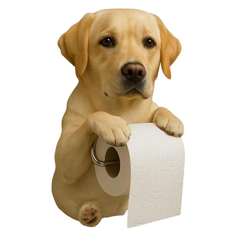 Cute Dog Shaped Paper Towel Holder Toilet Paper Holder Resin Decorative Pendant