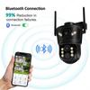 12MP 6K WiFi IP 10X Zoom Three Lens Outdoor PTZ Camera Auto Tracking 4K Video Surveillance Security Protection