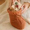 Boot Storage Basket with Woven Tie Detail Small for Christmas Gifts