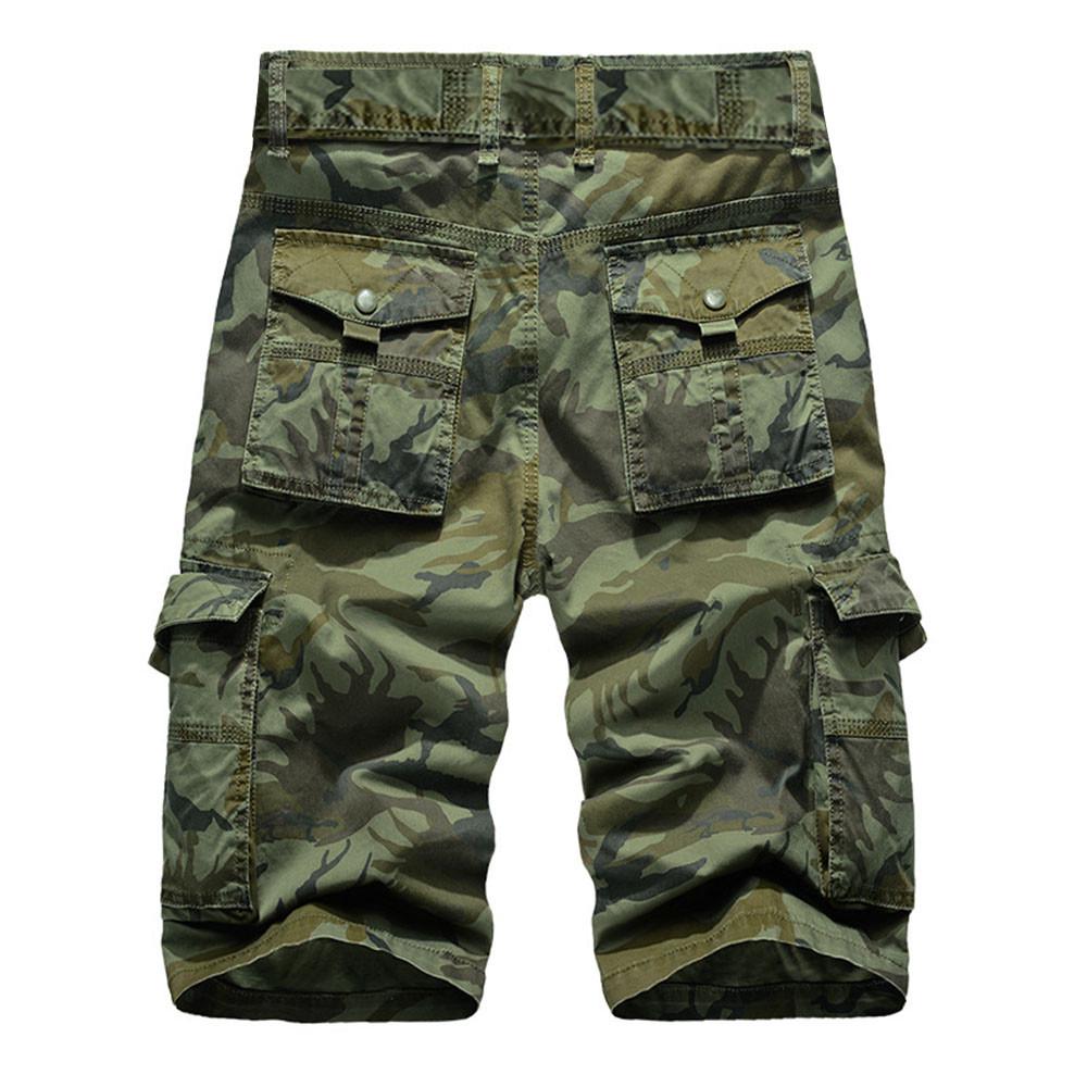 Men's Casual  Color Outdoors Pocket Beach Work  Trouser Cargo Shorts Pant
