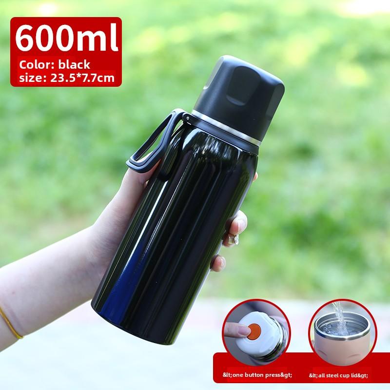 Wholesale Large-capacity All-steel Thermos Cup Portable Handle Water Cup Outdoor Sports Cup Personalized Gift Engraving Car