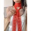 E15F Fashionable Lace Wrap Evening Party Scarves Daily Commute Soft Neckerchief for Fashionable Women