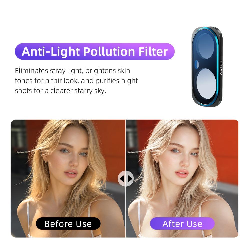 Filtros de Lente Magnéticos de Vidrio Óptico para Accesorios de Cámara Gimbal Insta360 Luna Ultra
