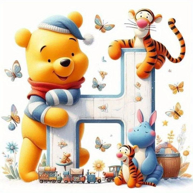 Full Drill Diamond Mosaic Winnie Pooh DIY Cartoon Painting Piglet Cross Stitch Tigger 26 Letters Embroidery Home Decor