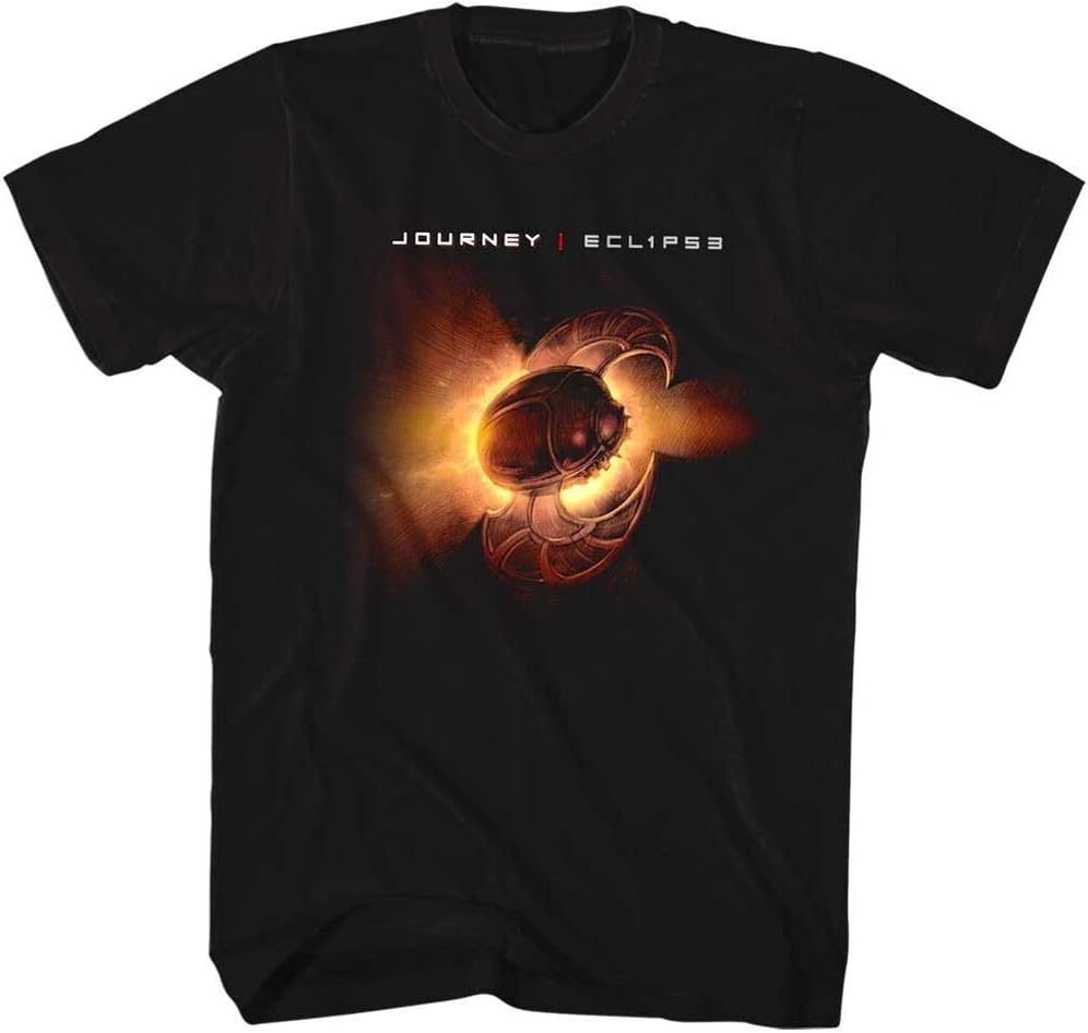Journey Eclipse Album Cover Men s T Shirt Space Scarab Concert Merch L чёрный
