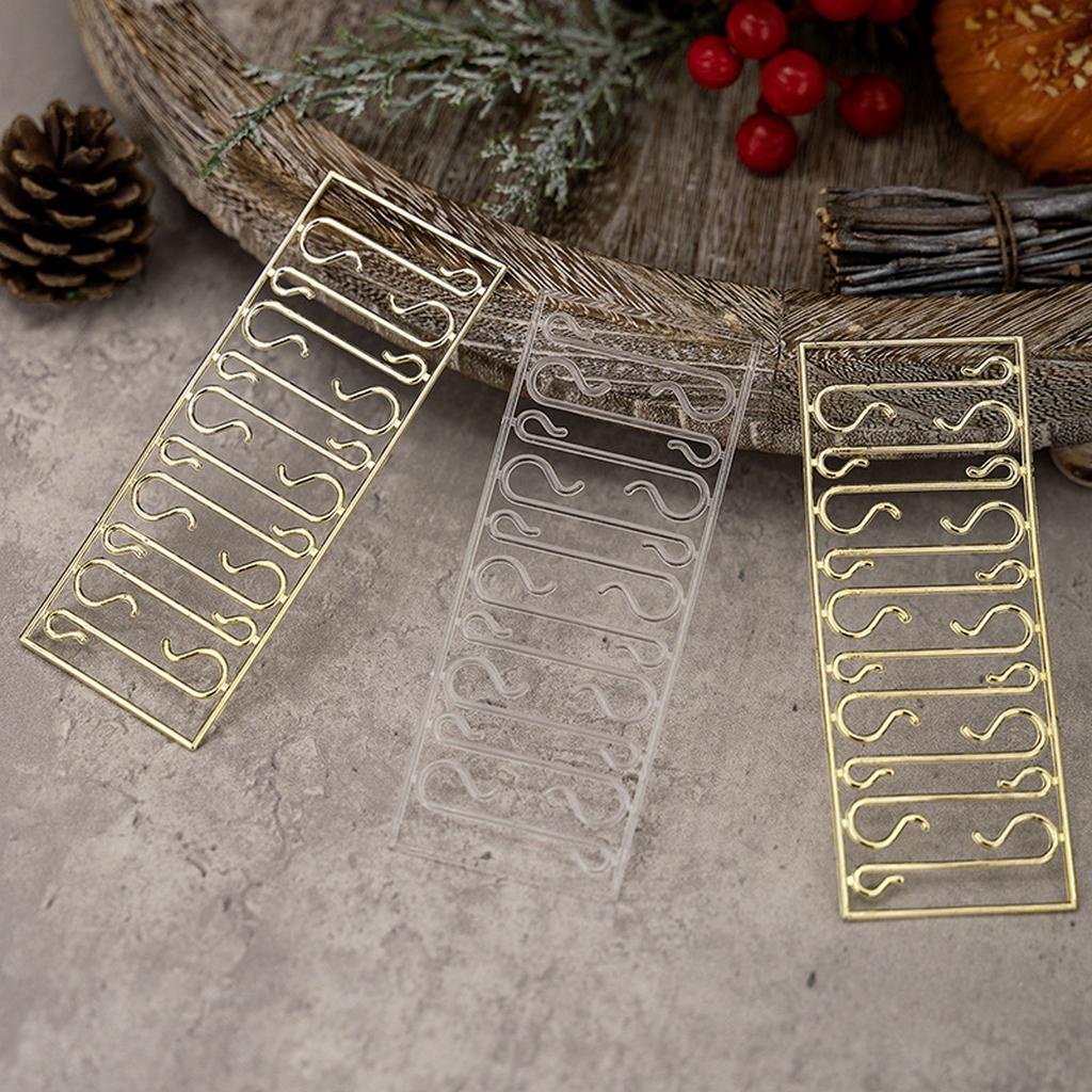 S-shaped Hook, Christmas Decoration, Christmas Tree Decoration, Home Props, Gold Transparent Hook