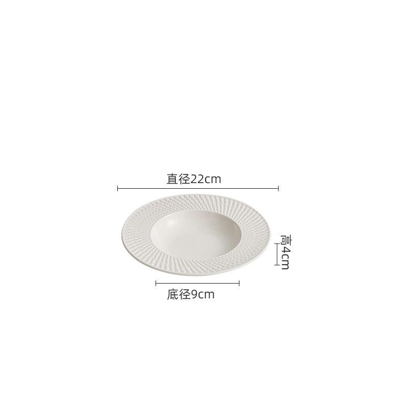 

Рельефная текстура Керамическая глубокая тарелка Толстая суповая тарелка Салатная тарелка Десертные тарелки Ресторан Молекулярная кухня Креативная столовая посуда