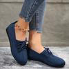 2024 Womens Spring New Simple Solid Color Fashion Lace Up Women's Shoes Outdoor Casual Flat Bottom Anti Slip Women's Shoes Large