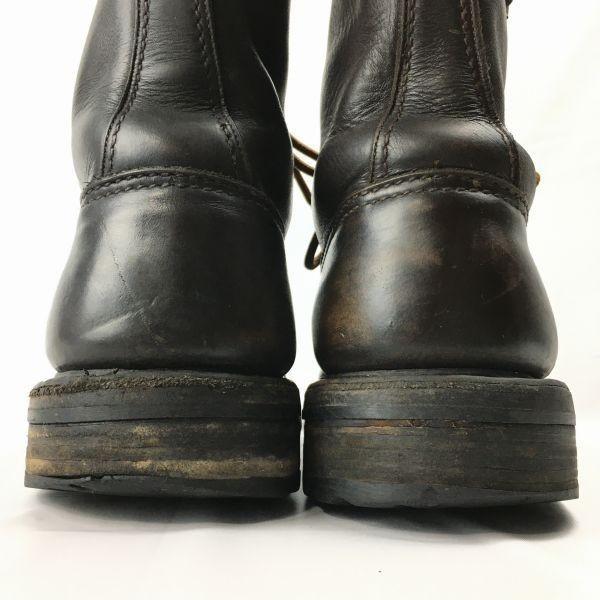 60s Vintage 1969 Europe Combat Command Military Boots Size 41 (Approx. 26.026.5cm) Dark Brown Men's(USED)