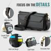 Crossbody Zipper Wallet Case For Samsung Z Fold7/Z Fold5 - PU Leather Card Holder Flip Cover