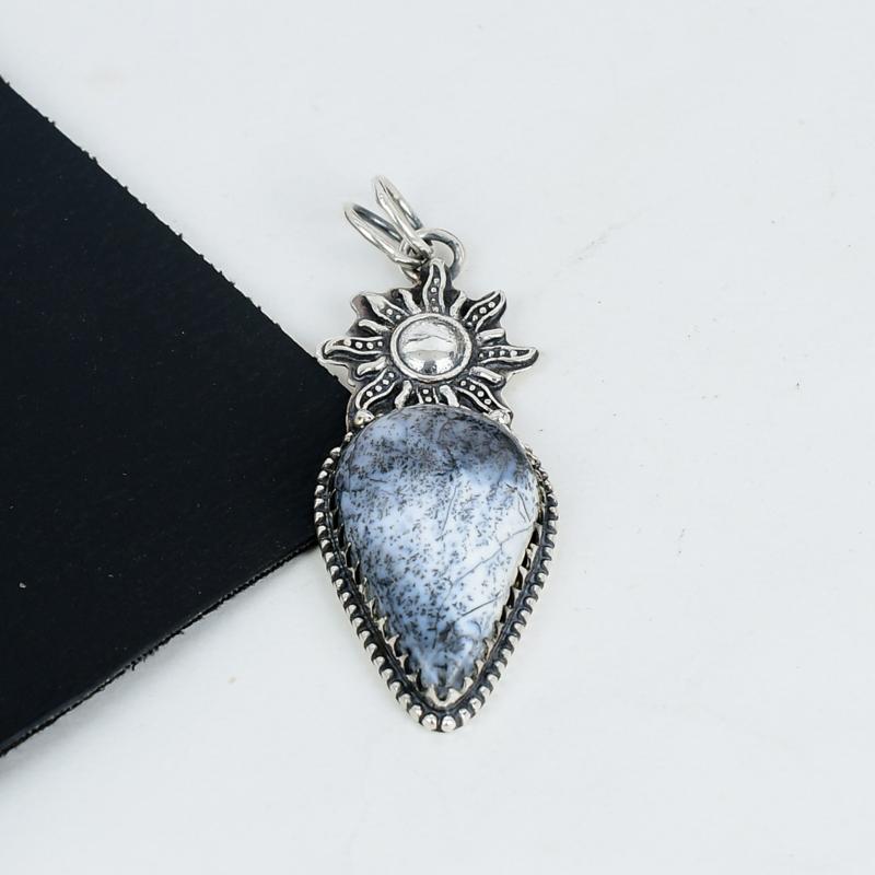 Natural Dendrite Opal Gemstone Pendant 925 Sterling Silver- Handmade Design, Everyday Wear Jewelry, Unique Dendrite Opal Pendant Party Wear Gifts