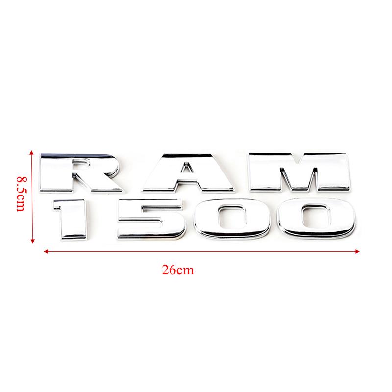 For Ram 1500 2500 3500 Emblem Nameplate Badge Logo Auto Accessories Body Side Rear Trunk Ram Emblem Door Fender Decal Stickers