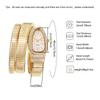 1pc-Serpentine Luxury Fashionable Women's Quartz Watch: High-quality Diamond Inlaid Wrist Masterpiece