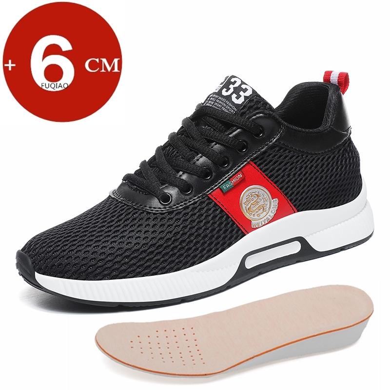 

Мужские весенне-летние сетчатые кроссовки-лифты 6 см скрытое увеличение высоты каблука удобные дышащие противоскользящие повседневные туфли 37