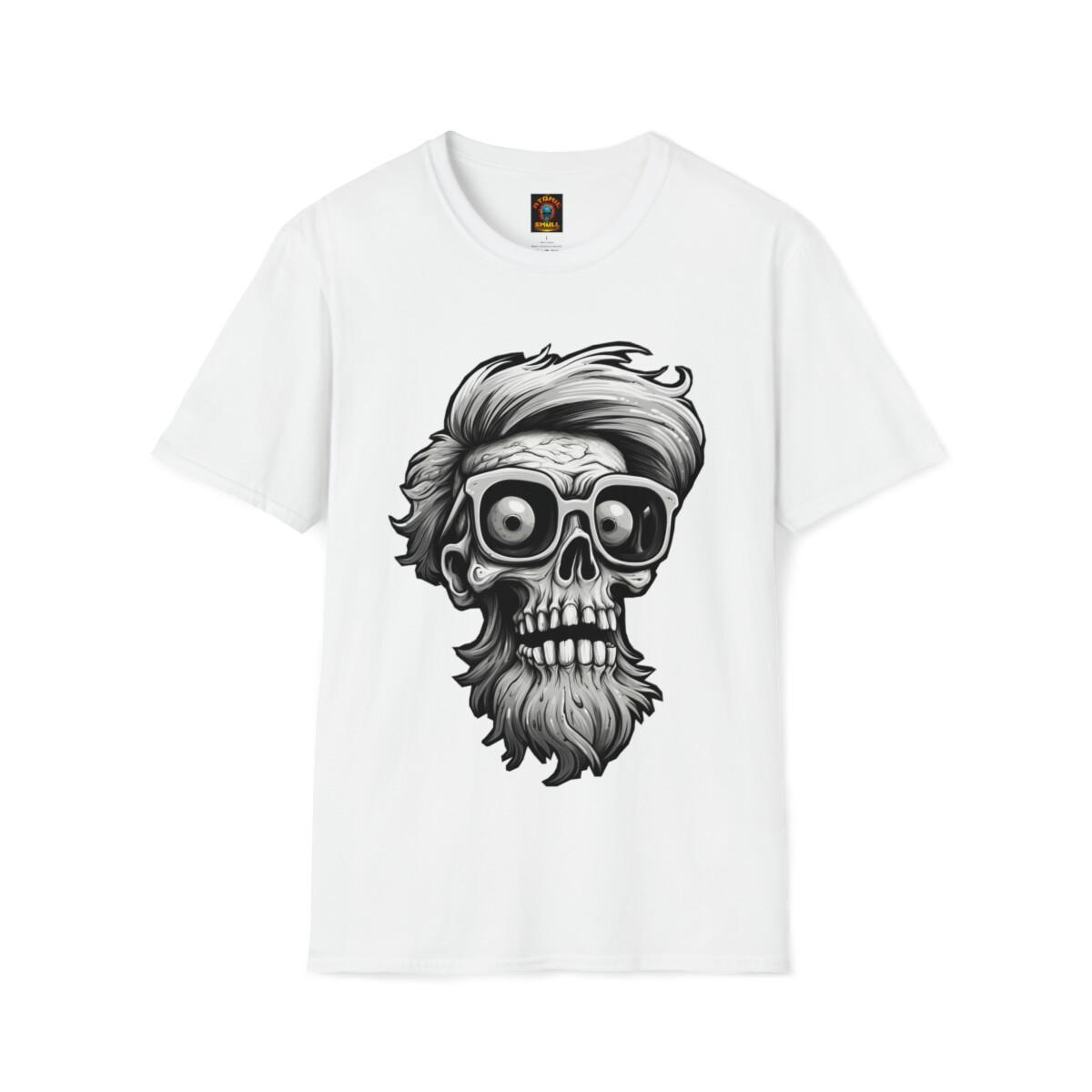 Hipster Skull - Unisex Softstyle T-Shirt S