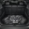 1Pcs Bold Lion Print Car Trunk Mat Non-Slip Heavy-Duty Cargo Liner for SUVs Sedans Trucks  Protects Against Pets Protective Cover