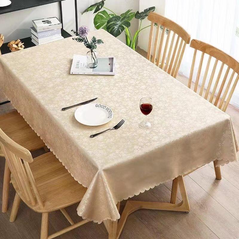 Waterproof, Scald-proof, Oil-resistant PU Tablecloth - European Style for Dining, Hotel, Restaurant, or Coffee Table.