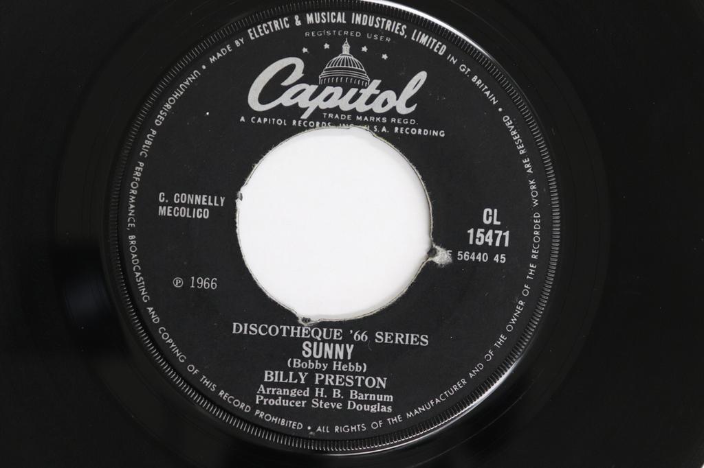 7inch Record BILLY PRESTON - Sunny CL15471 Capitol Records 1966 UK Soul/Funk Used