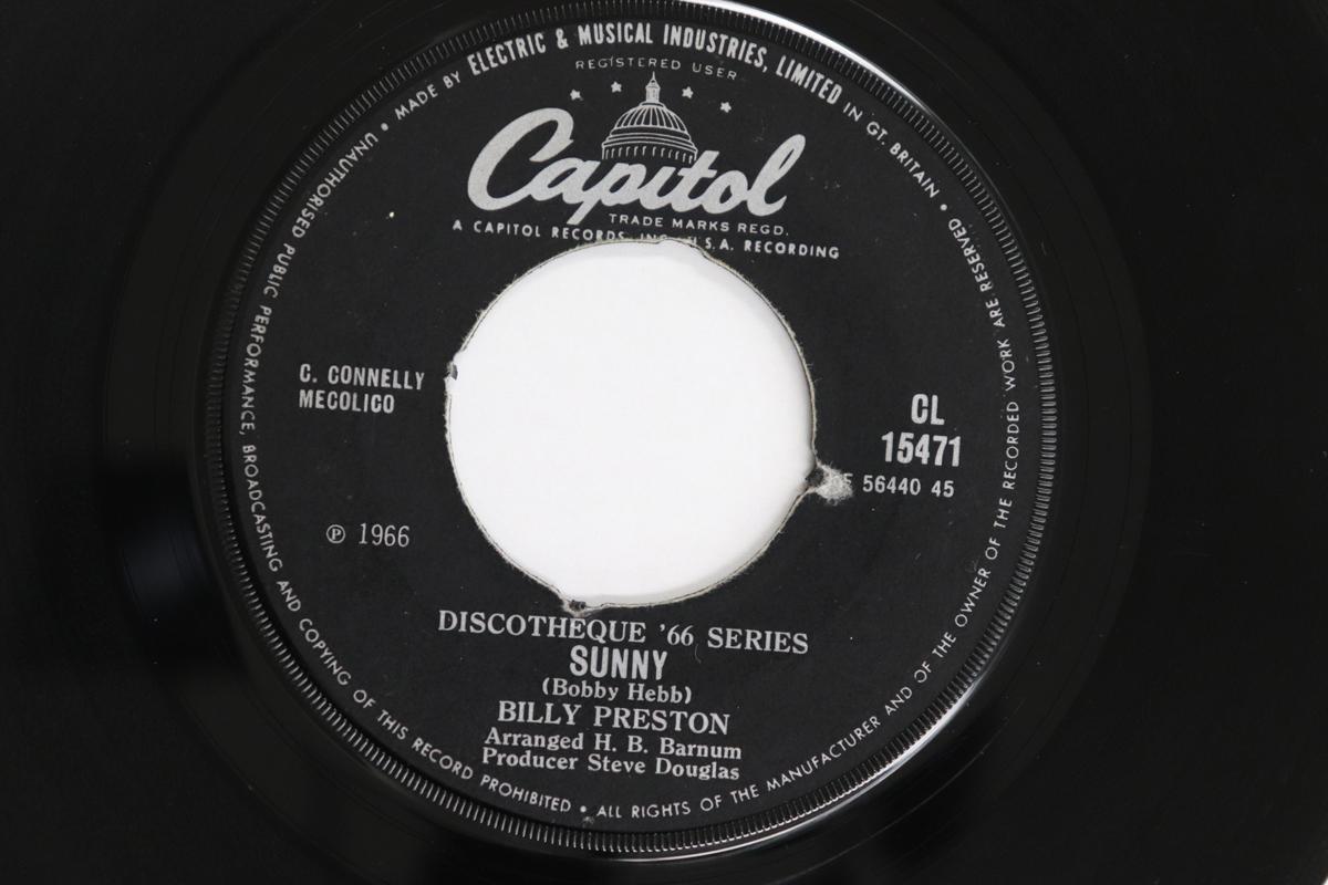 

7-дюймовая пластинка БИЛЛИ ПРЕСТОН - Sunny CL15471 Capitol Records 1966 UK Соул/Фанк Б/У