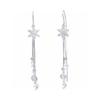 Zircon Snowflake Pendant Earrings Flower Dangle Ear Studs Long Tassel Earrings  Women Accessories