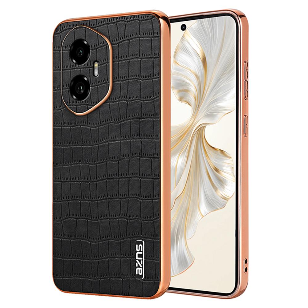 AZNS For Honor 300 Case Electroplating Crocodile Texture PU+TPU Phone Cover