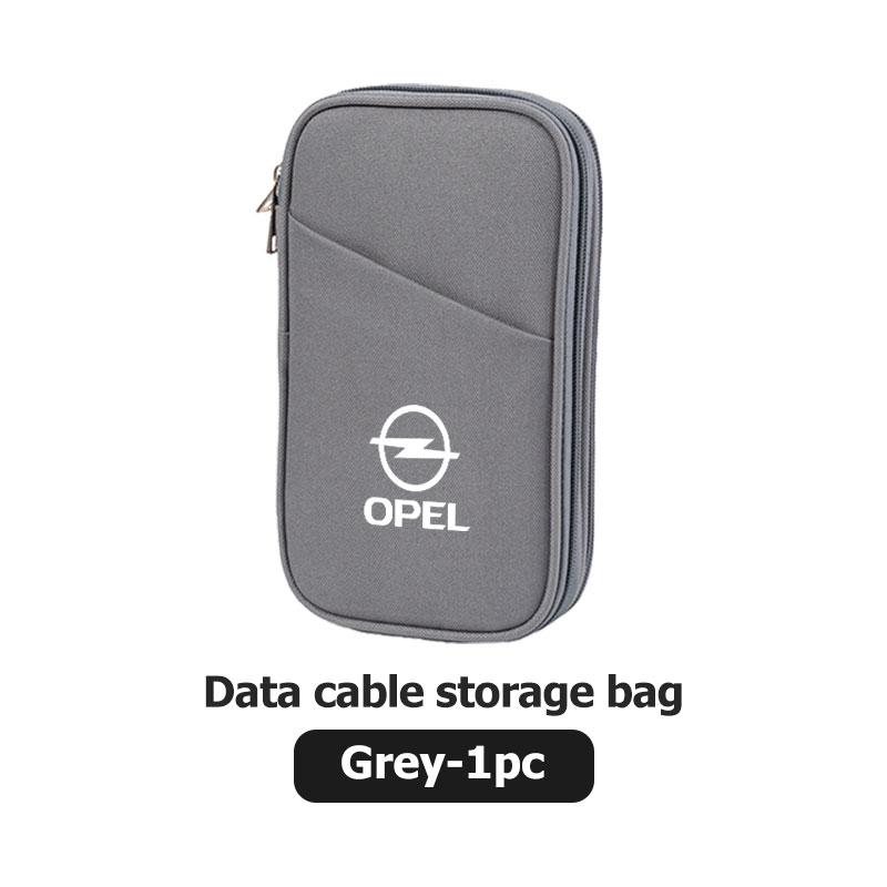 AAAYS1 For Opel Car Portable Storage Bag Carry Lighter Data Cable Key Bank Card Insignia Corsa Zafira Mokka Grandland Antara Ampera