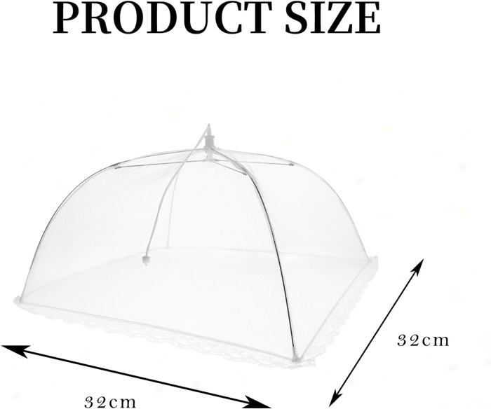 2pcs Foldable Food Cover Anti-Fly Mesh Food Cover Folding Umbrella Tent, Cake Cover Protectio