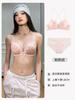 Pink leopard print front buckle underwear women's small breasts gather to prevent sagging, close sub-breasts, sexy pure lace beauty back bra