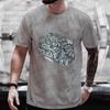 Men's T-shirts Tops Realistic Car Engine Design Funny Tshirt for Men Casual Tee T-Shirt Fashion Short Sleeve Tee Shirt Clothing