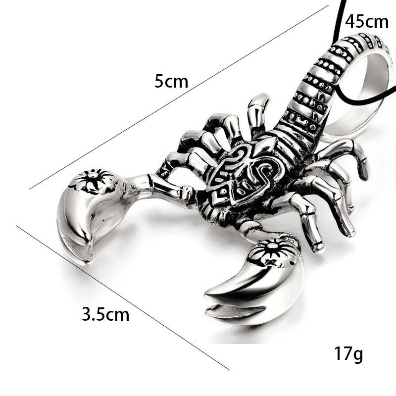 Trendige Männliche Persönlichkeit Mode Rock Punk König Skorpion Anhänger Herren Halskette Antike Mode Herren
