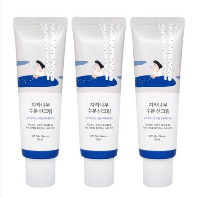 [3Set] Round Lab Birch Juice Moisturizing Sunscreen SPF50+ PA++++ (50ml x 3) Moisture Sunscreen 50ml x3