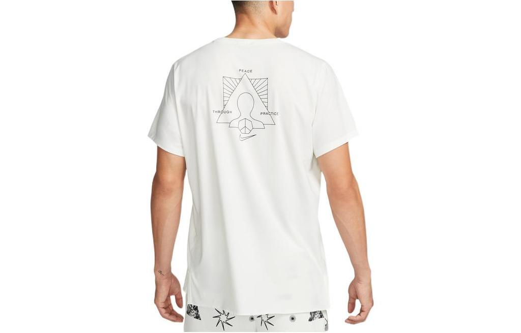 Nike T Shirts Men's White Crew Neck Moderate Straight Fit DM8142-133