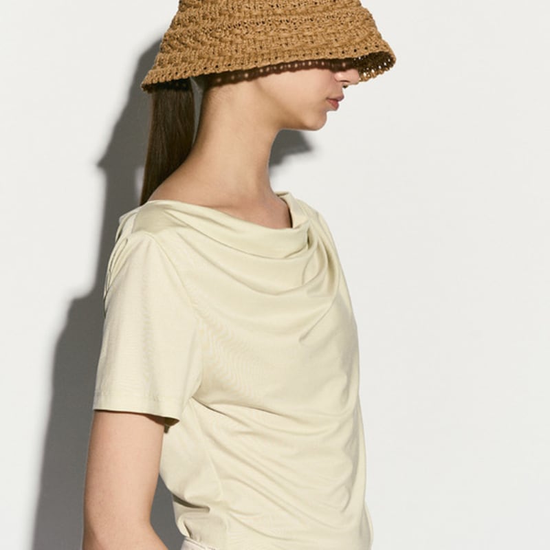 RE RHEE CROCHET BUCKET HAT SAND