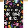 Louise Maelys Rainbow Pride Month Garden Ag Hate Has No Home Here  Double Sided Large Burlap Oral Gay Pride Le LLX