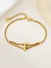 New stainless steel wholesale 26 English letters double-layer ring gold-plated bracelet
