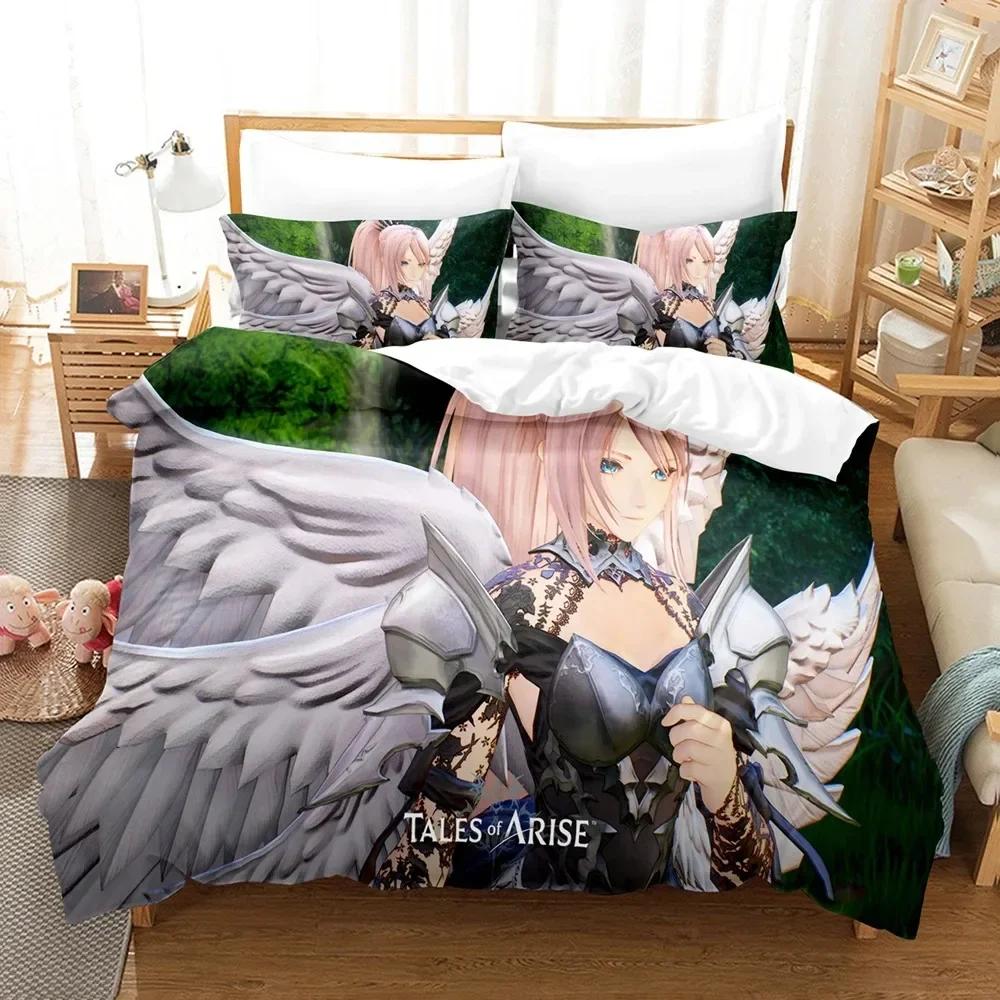 Hot Game Tales Of Arise Bedding Set Modern Printed Bed Set With Pillowcase Duvet Cover Soft Single Double Queen Super King Size
