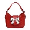 Trendy Butterfly Knot Underarm Bag For Women In Chic Black Red Pink White Colors