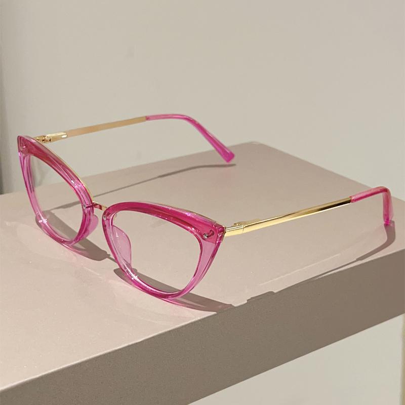 KAMMPT Vintage Cat Eye Glasses Women Stylish Candy Color Rim Blue Light Blocking Optical Frames Trendy Brand Design Eyeglasses