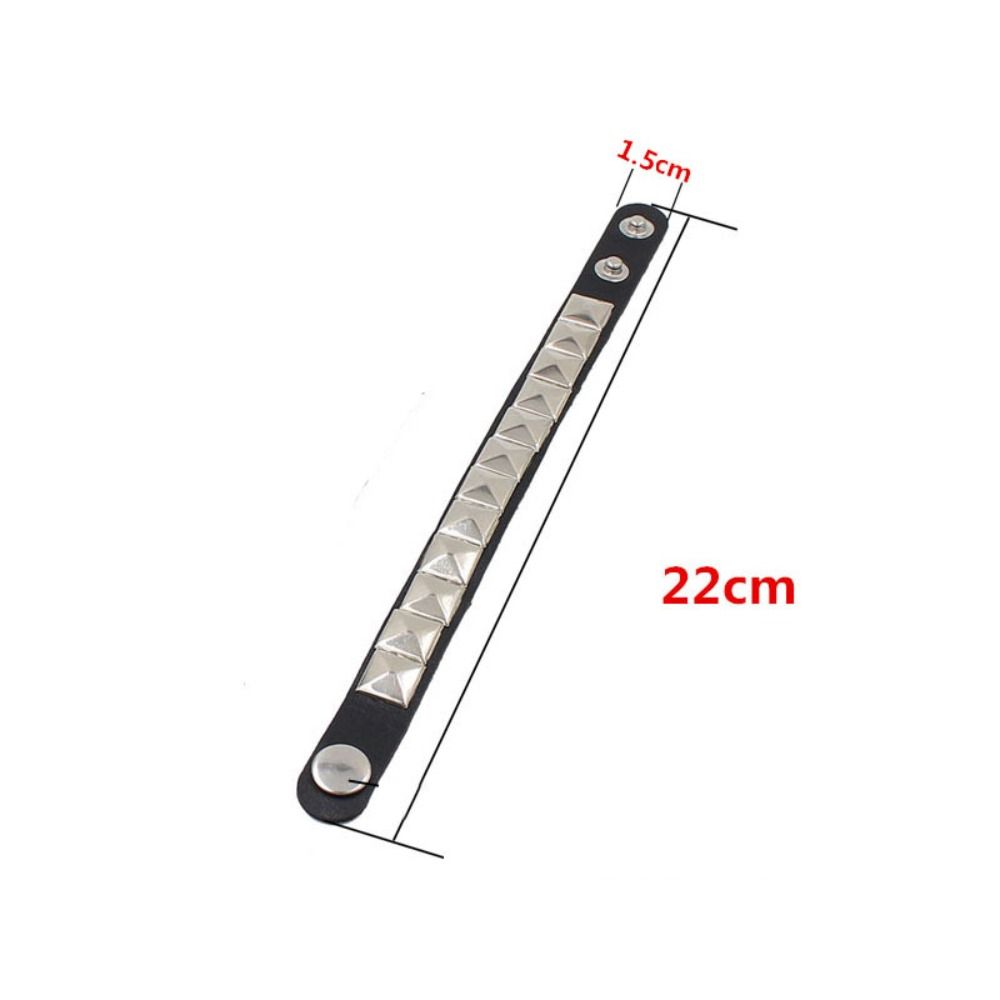 Bangle Spiked Studded Bracelet PU Leather Bangle Unique Rivet Bracelet Men Women