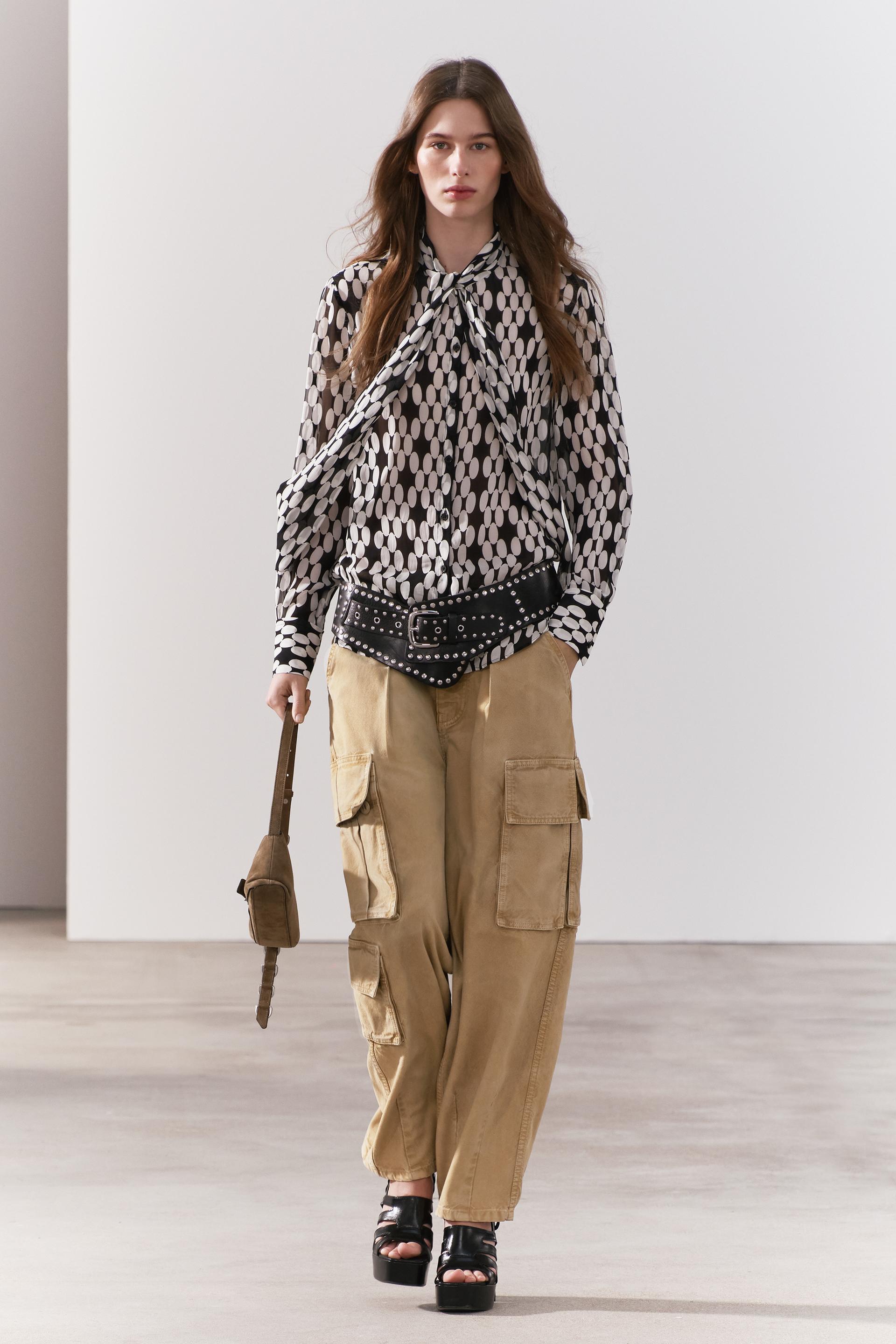 

РУБАШКА С ПРИНТОМ ZW COLLECTION С ЗАВЯЗКАМИ