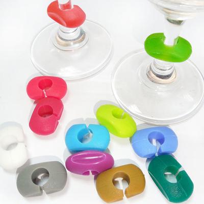 8-36pcs Silicone Red Wine Glass Markers Drinking Glass Identification Cup Labels Tag Signs For Party Home Kitchen Bar Supplies