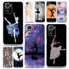 Simple Swan Dance Ballet Clear Phone Case For Xiaomi Redmi Note 12 5G 9S 9 8 10 11 Pro+ 9T 8T 10C 9C 9A 7 Pro Soft Back Cover