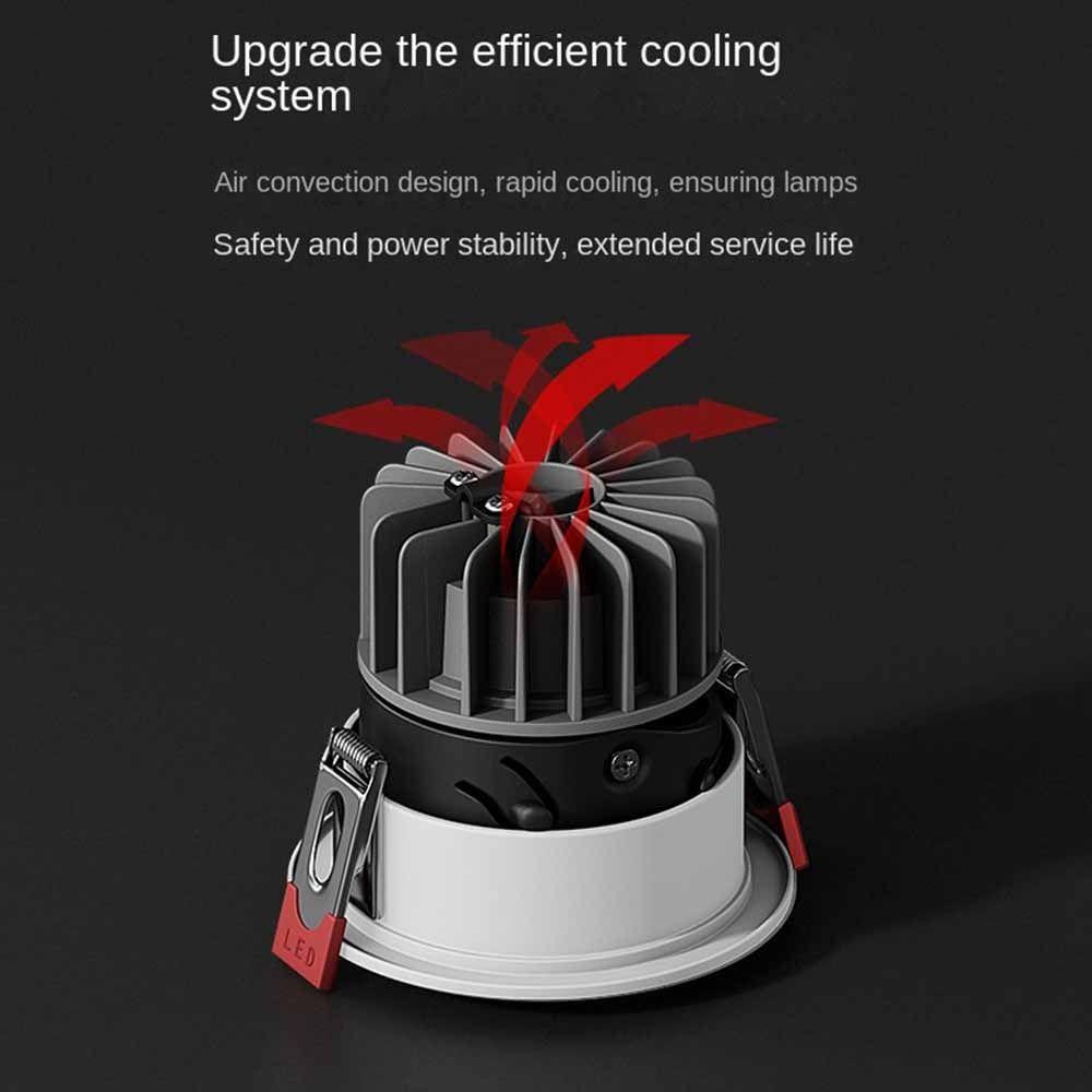 Recessed Down Lights Round Ceiling Lamp Durable LED Downlight  Living Room Lighting