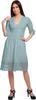 Moomaya Solid Midi Dress For Women Plus Size Lace Details Clothing Summer