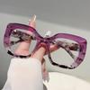 Oversized Square Glasses Women Fashion Candy Color Rim Optical Frames Trendy Band Design Blue Light Blocking Eyeglasses